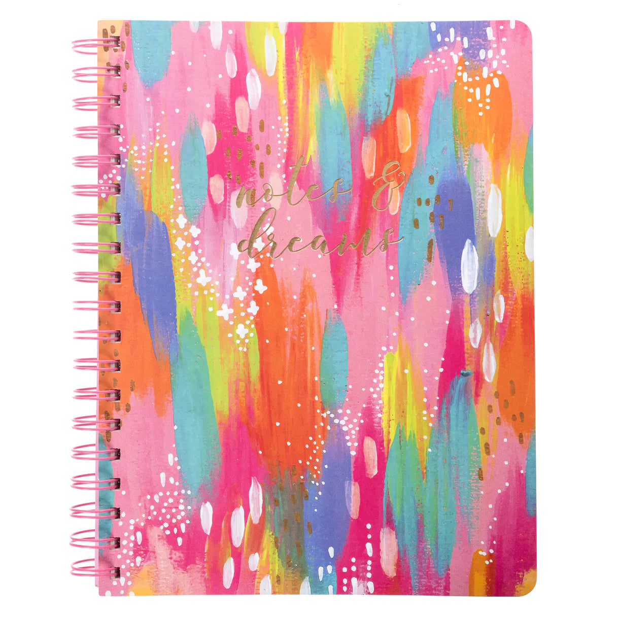 Ettavee Brush Strokes Spiral Vegan Leather Journal