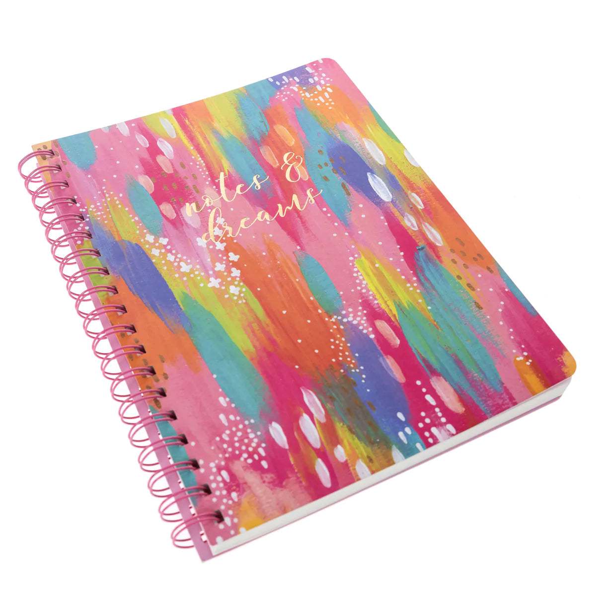 Ettavee Brush Strokes Spiral Vegan Leather Journal