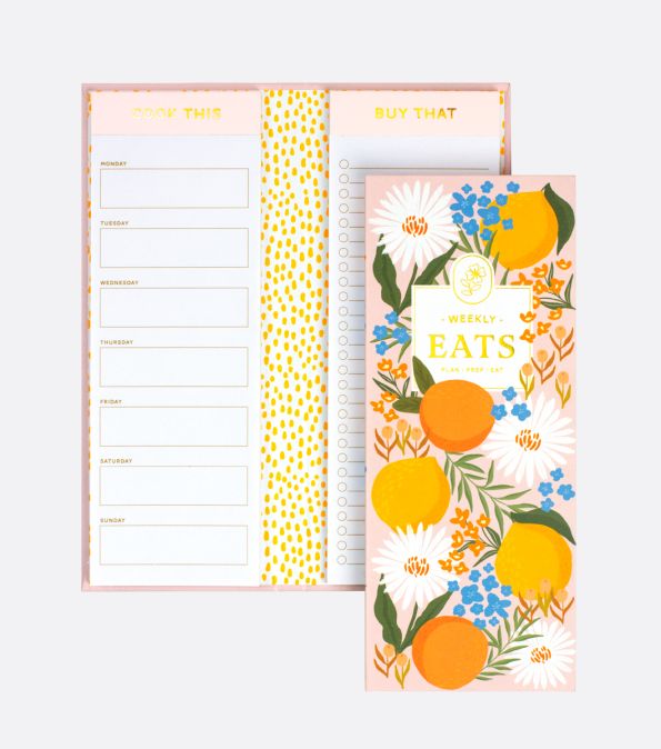 Citrus Florals Hardcover Portable List Pad