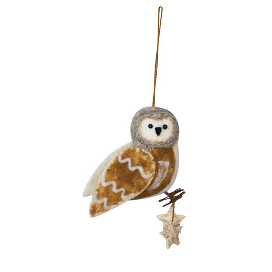 Wool Felt Owl Ornament