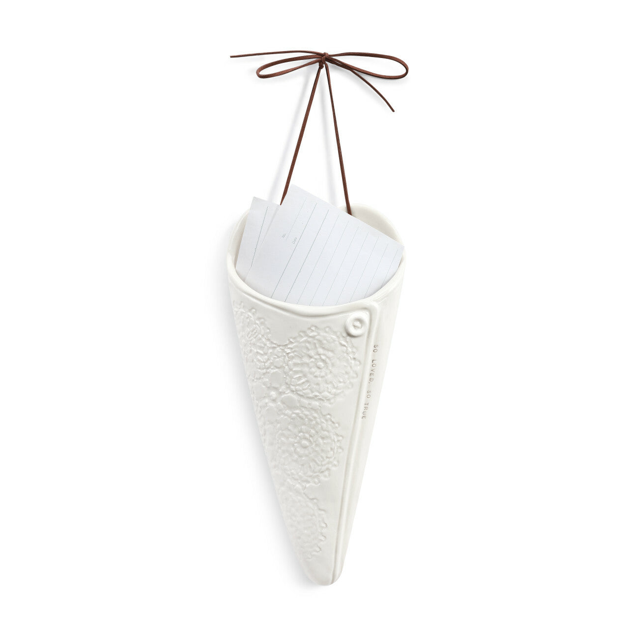 Mom Wall Pocket Stoneware Holds Notes & Décor